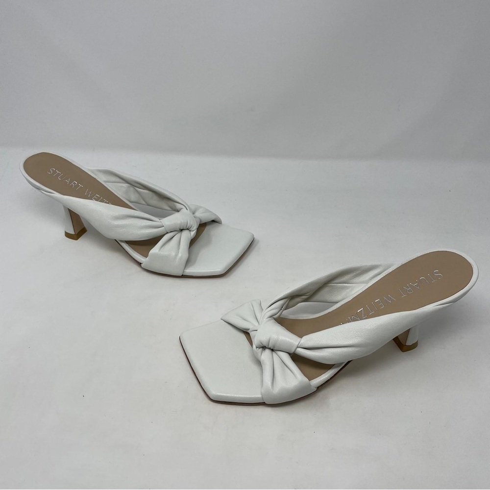 Stuart Weitzman Playa 75 Knot Sandal in White Leather - NWT - Picture 12 of 16